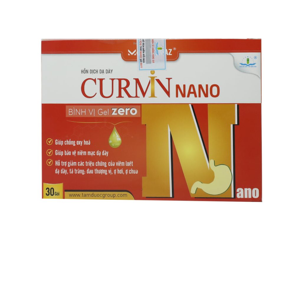 Hỗn dịch Curmin Nano Zero Bình Vị Gel hỗ trợ điều hòa chức năng hệ tiêu hóa – 30 Gói