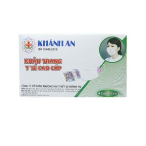 Khẩu trang y tế Khánh An Màu Trắng 4 Lớp Cao Cấp – Hộp 50 cái