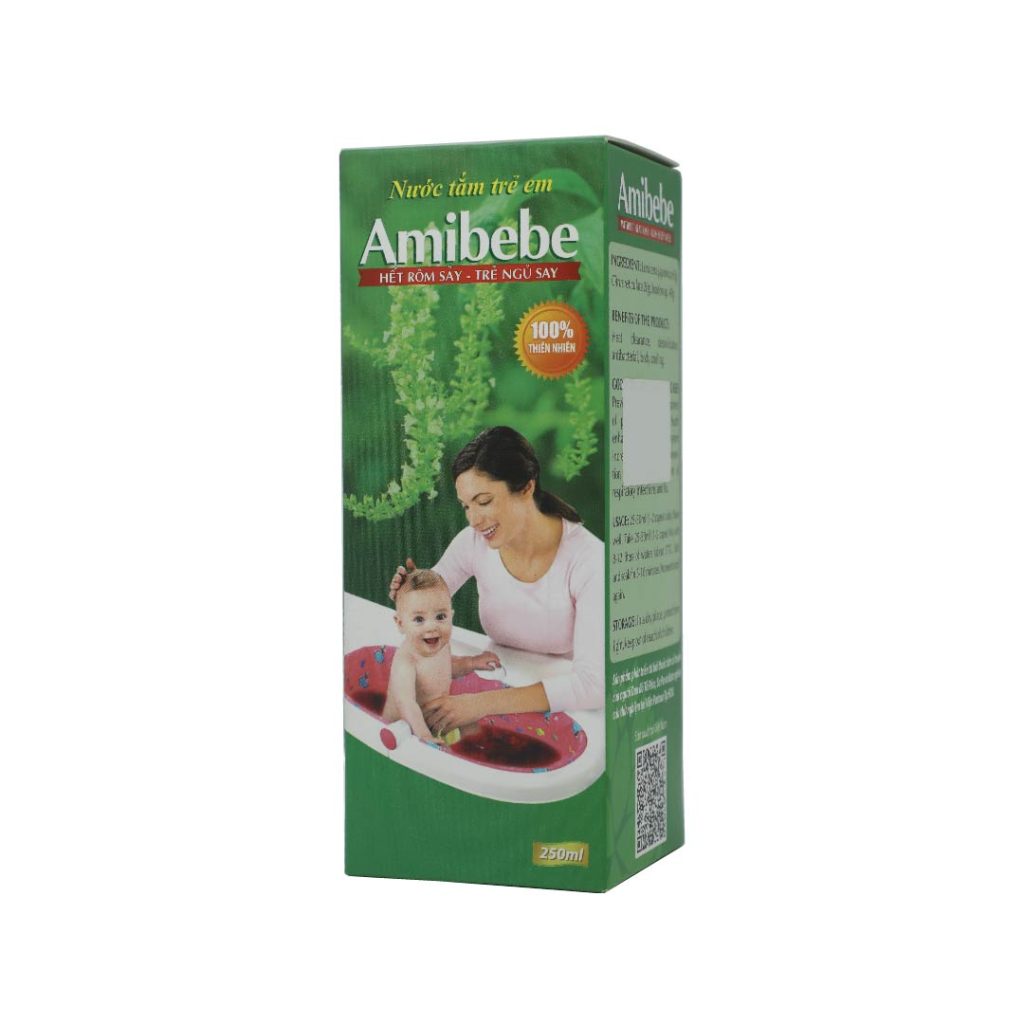 Nước tắm trẻ em Ami Bebe Herbe hỗ trợ điều trị rôm sảy, mụn nhọt, lở ngứa – Chai 250ml