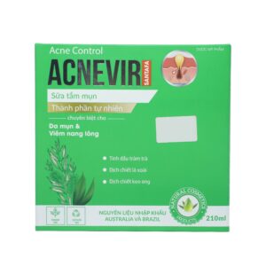 Sữa tắm Acnevir Santafa làm sạch dầu nhờn, ngăn ngừa mụn, viêm lỗ chân lông – Chai 210ml