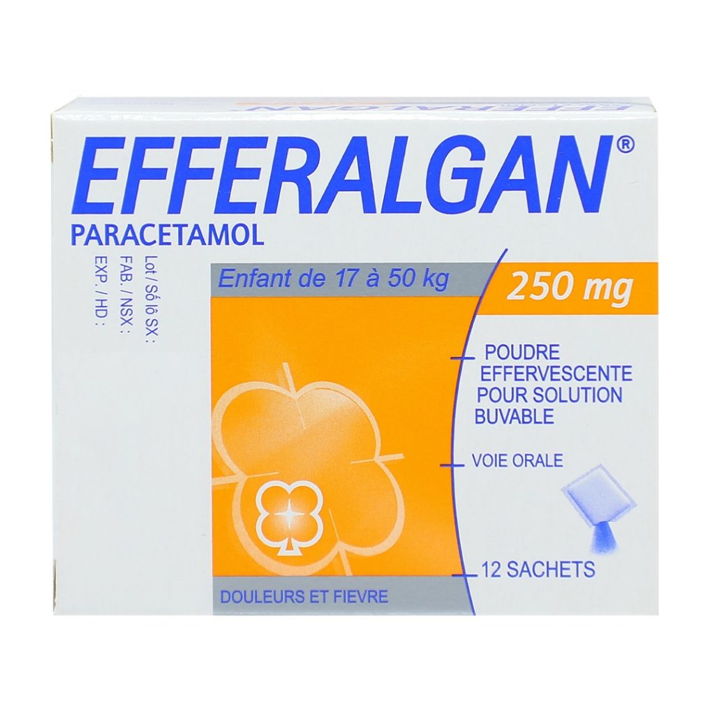 Thuốc bột Efferalgan 250mg Bristol điều trị hạ sốt, giảm đau – 12 Gói