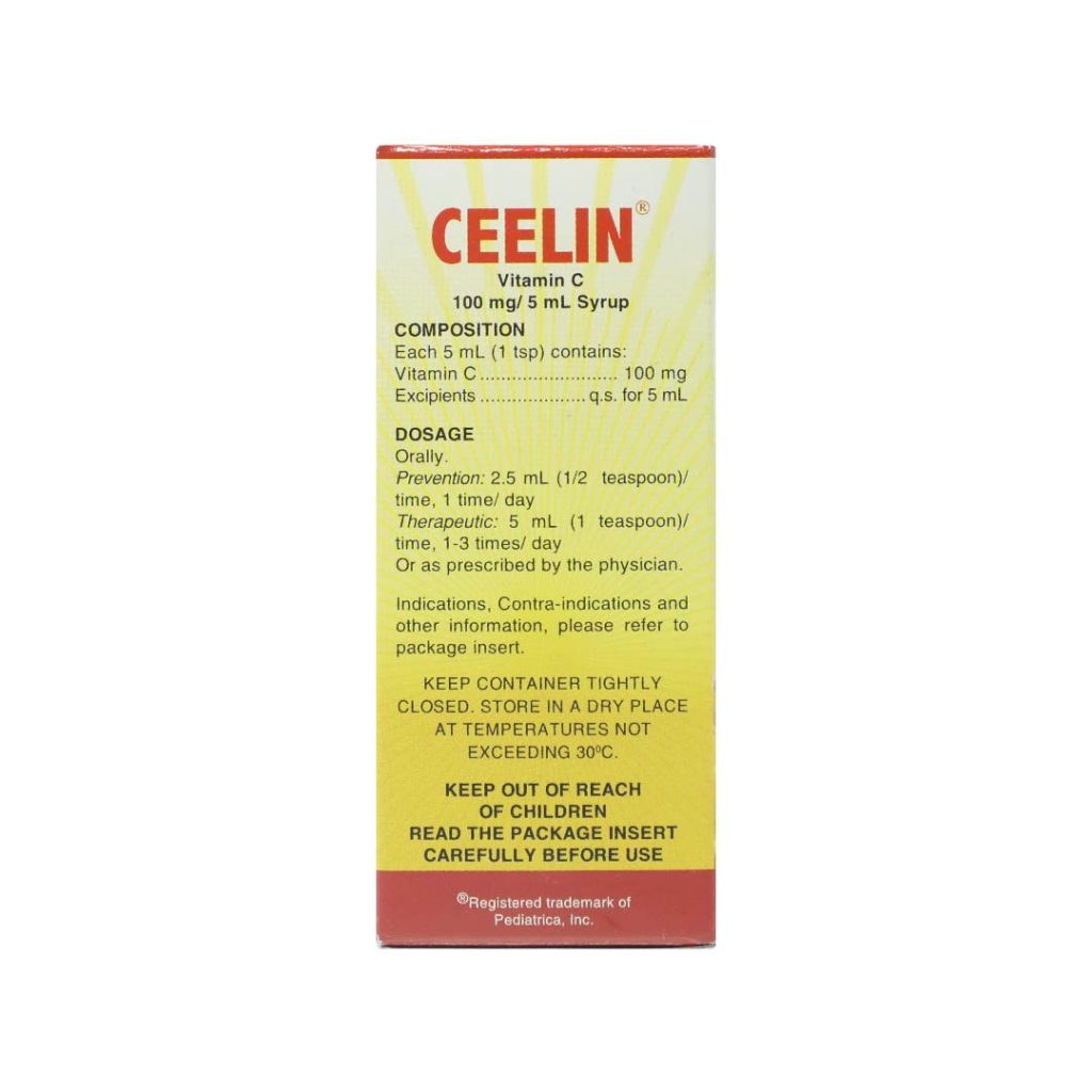 Thuốc siro Ceelin United điều trị thiếu vitamin C, tăng đề kháng – Chai 60ml