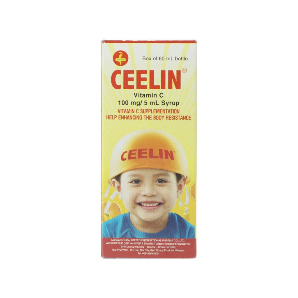 Thuốc siro Ceelin United điều trị thiếu vitamin C, tăng đề kháng – Chai 60ml