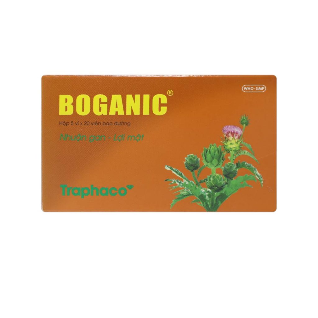 Thuốc viên nén bao đường Boganic Vbđ điều trị táo bón,khó tiêu, dị ứng – 5 vỉ x 20 viên