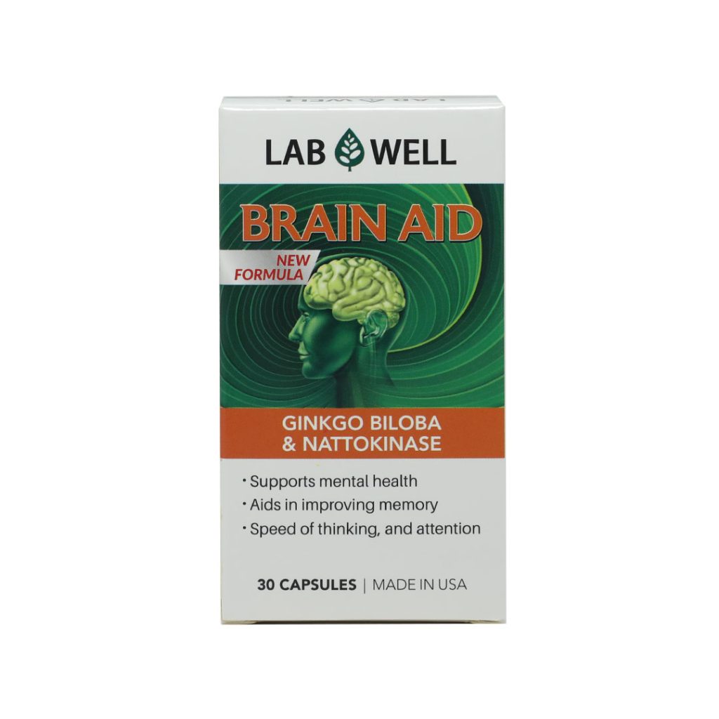 Viên nang Brain Aid Lab Well hỗ trợ tăng tuần hoàn máu, tăng cường trí nhớ – 30 viên