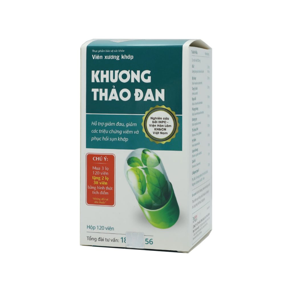 Viên nang Khương Thảo Đan hỗ trợ làm trơn khớp, giảm thoái hóa khớp, đau nhức xương khớp – 120 viên