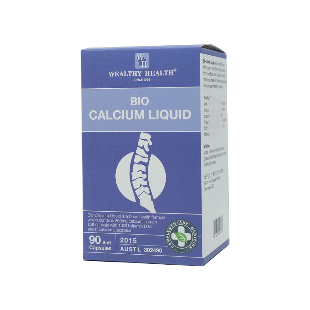 Viên nang mềm Bio Calcium Liquid National Pharma hỗ trợ giảm loãng xương ở người lớn – Lọ 90 viên