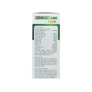 Viên nang mềm Ginkgo 24h Max hỗ trợ tăng trí nhớ, tăng thị lực, tăng thính lực – 10 vỉ x 10 viên