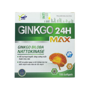 Viên nang mềm Ginkgo 24h Max hỗ trợ tăng trí nhớ, tăng thị lực, tăng thính lực – 10 vỉ x 10 viên