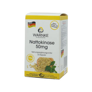 Viên nang Nattokinase 50mg Warnke hỗ trợ giảm nguy cơ tắc nghẽn mạch máu – 60 viên