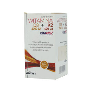 Viên nang Witamina D3 2000ui+K2 100mcg Ichem bổ sung vitamin K2, vitamin D3, hỗ trợ tăng cường hấp thu calci – Hộp 60 viên