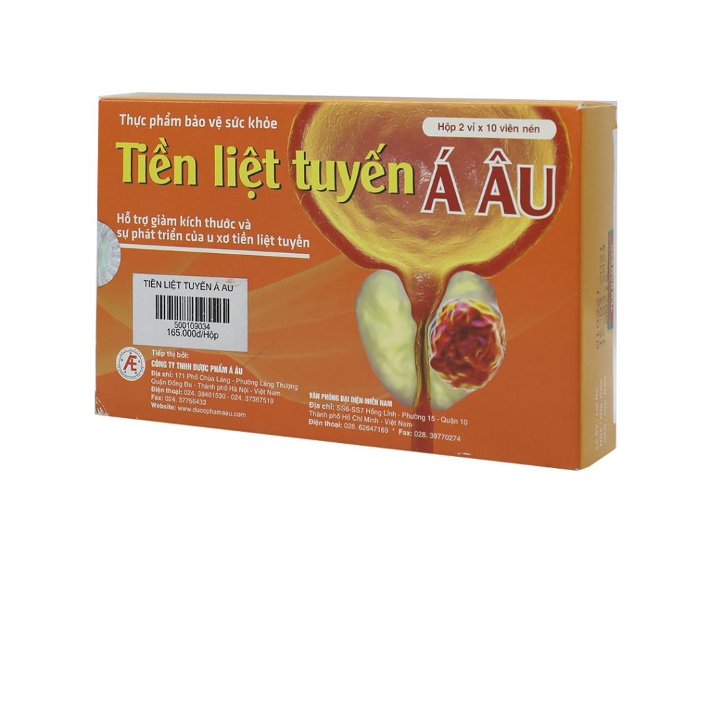 Viên nén Tiền Liệt Tuyến Á Âu hỗ trợ giảm nguy cơ u xơ tiền liệt tuyến – 2 vỉ x 10 viên