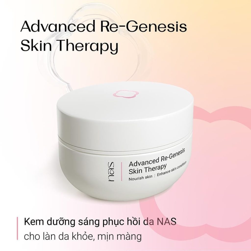 Kem dưỡng trắng phục hồi da mặt Advanced Re – Genesis Skin Therapy NAS dưỡng trắng sáng da, se khít lỗ chân lông – Hộp 50g