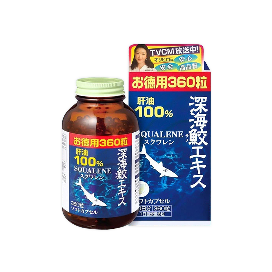 Viên Uống Dầu Gan Cá Mập Orihiro Bổ Sung Chất Chống Oxy Hóa, Tăng Cường Sức Khỏe Tim Mạch – Hộp 360 Viên