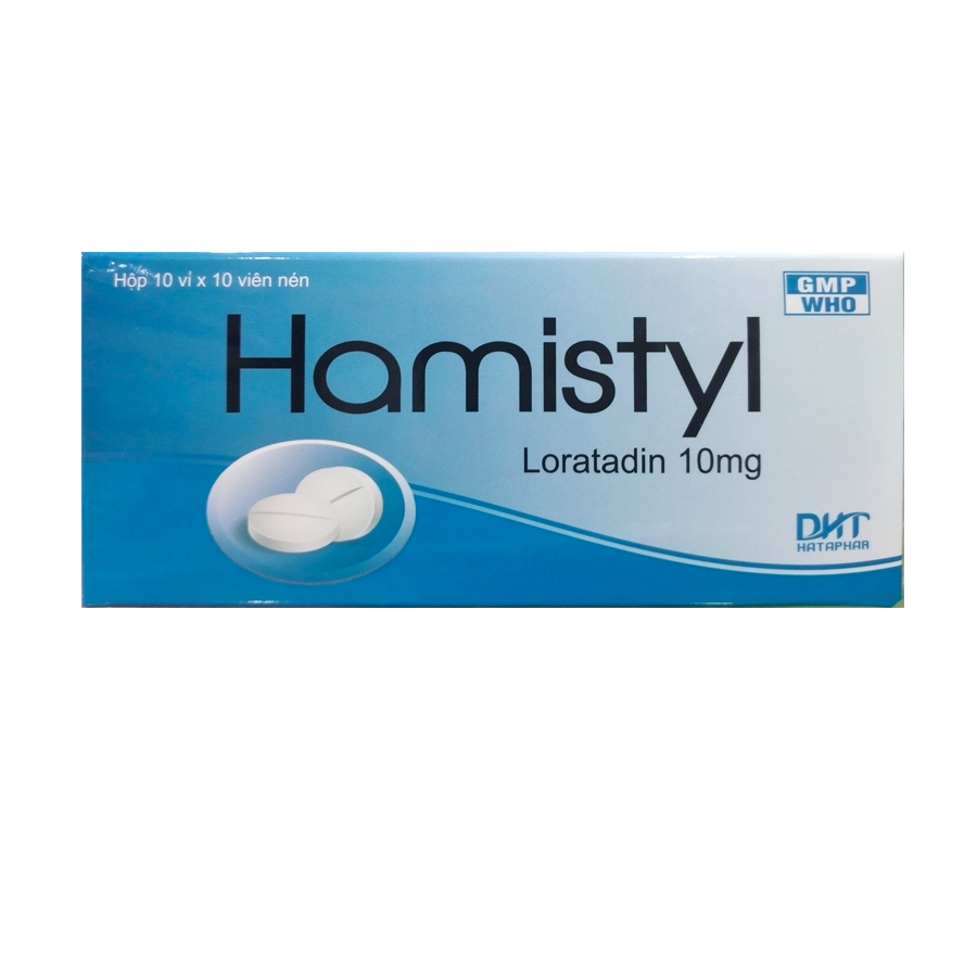 Thuốc Hamistil 10mg Hà Tây Giảm Các Triệu Chứng Dị Ứng Sổ Mũi, Hắt Hơi, Ngứa Ngáy – Hộp 100 Viên