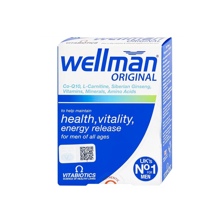 Viên Nén Wellman Original Vitabiotics Bổ Sung Vitamin, Khoáng Chất, Hỗ Trợ Tăng Cường Sức Khỏe Cho Nam Giới – 2 Vỉ X 15 Viên