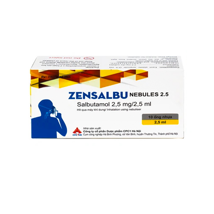 Thuốc Zensalbu Nebules 2.5mg CPC1 Kiểm Soát Co Thắt Phế Quản Mạn, Điều Trị Hen Nặng Cấp Tính – Hộp 20 Ống