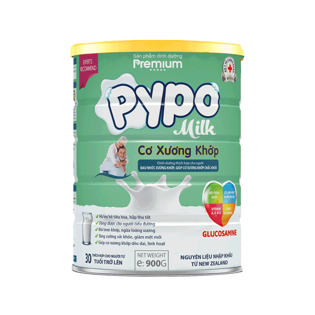 Sữa Bột Pypo Xương Khớp Bổ Sung Canxi Và Glucosamin – Hộp 900g