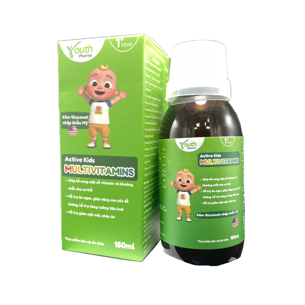 Siro Uống Cho Bé Active Kids Multivitamins Oshii Giúp Bé Ăn Ngon, Ngủ Ngon – Chai 150ml