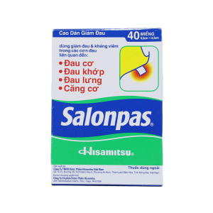 Thuốc cao dán Salonpas Hisamitsu điều trị giảm đau, kháng viêm – 5 hộp x 40 miếng