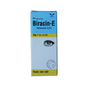 Thuốc dung dịch Biracin-E Bidiphar điều trị viêm mi mắt, viêm kết mạc – Lọ 5ml