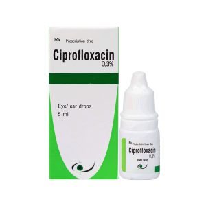 Thuốc dung dịch Ciprofloxacin 0.3% Bidiphar điều trị viêm giác mạc, viêm kết mạc – Chai 5ml