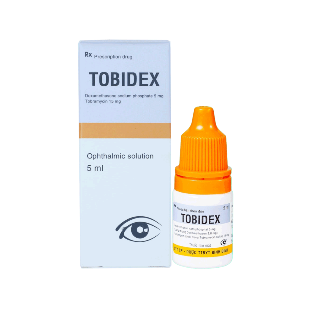 Thuốc dung dịch Tobidex Bidiphar điều trị viêm giác mạc, viêm kết mạc nhãn cầu – Chai 5ml