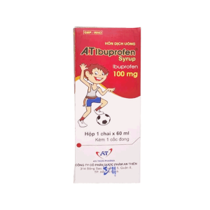 Thuốc hỗn dịch Ibuprofen 100mg An Thiên điều trị hạ sốt, giảm đau, kháng viêm – Chai 60ml