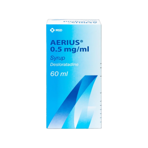 Thuốc siro Aerius 0,5mg/ml Schering điều trị viêm mũi dị ứng, ngứa, mày đay – Chai 60ml