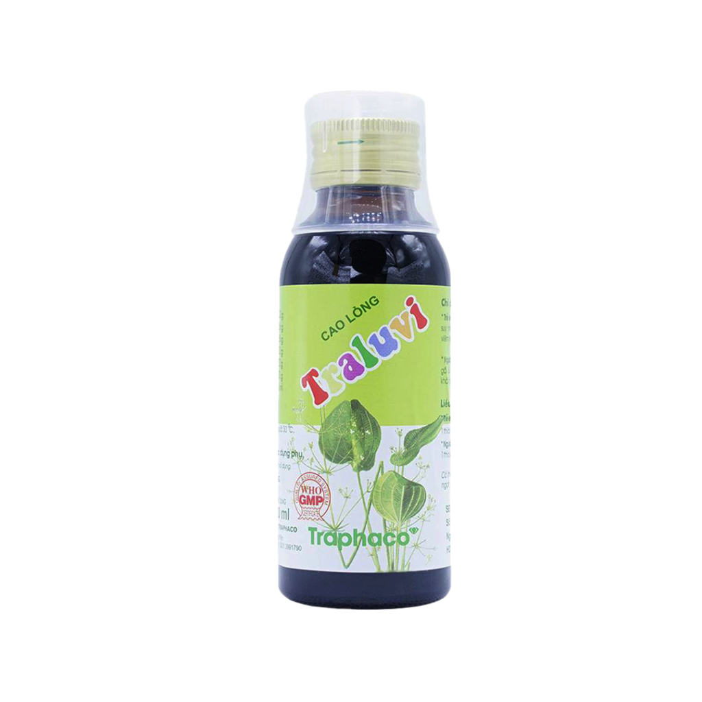 Thuốc siro Traluvi Traphaco điều trị suy nhược cơ thể, mỏi gối, ù tai – Chai 100ml