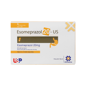 Thuốc viên nang cứng Esomeprazol 20 Usp điều trị trào ngược dạ dày, viêm loét thực quản – 3 vỉ x 10 viên