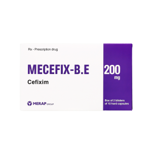 Thuốc viên nang cứng Mecefix B.E 200mg điều trị viêm phổi, viêm xoang, viêm túi mật – 2 vỉ x 10 viên