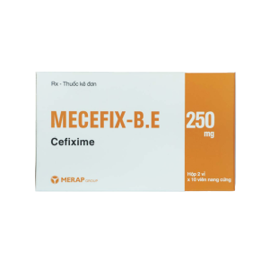 Thuốc viên nang cứng Mecefix Be 250mg điều trị viêm phổi, viêm xoang, viêm túi mật – 2 vỉ x 10 viên