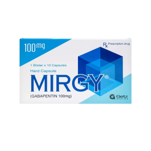 Thuốc viên nang cứng Mirgy 100mg Getz điều trị động kinh, đau dây thần kinh – 1 vỉ x 10 viên