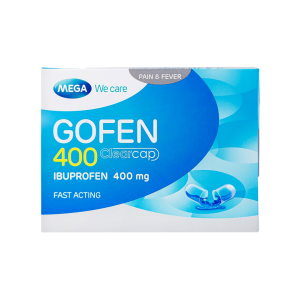 Thuốc viên nang mềm Gofen 400mg Mega điều trị hạ sốt, giảm đau, kháng viêm – 5 vỉ x 10 viên