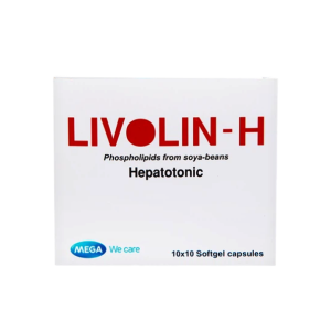 Thuốc viên nang mềm Livolin-H 300mg Mega điều trị nhiễm độc gan, viêm gan – 10 vỉ x 10 viên