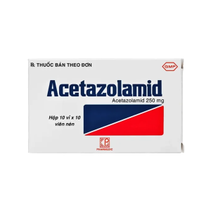 Thuốc viên nén Acetazolamid Pharmedic điều trị gIôcôm, kết hợp điều trị cơn động kinh nhẹ ở trẻ và người trẻ tuổi – 10 vỉ x 10 viên