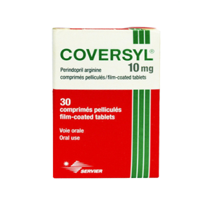 Thuốc viên nén bao phim Coversyl 10mg Servier điều trị tăng huyết áp, suy tim – 30 viên