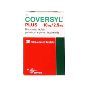 Thuốc viên nén bao phim Coversyl Plus 10/2.5 điều trị tăng huyết áp – 30 viên