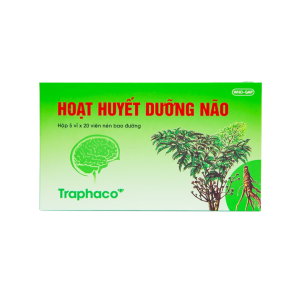 Thuốc viên nén bao phim Hoạt huyết Dưỡng Não vbp điều trị suy giảm trí nhớ, thiểu năng tuần hoàn não – 5 vỉ x 20 viên