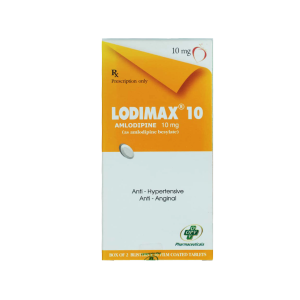 Thuốc viên nén bao phim Lodimax 10mg Opv điều trị tăng huyết áp, đau thắt ngực – 2 vỉ x 10 viên