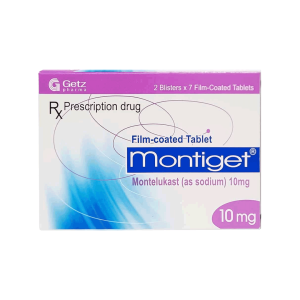 Thuốc viên nén bao phim Montiget 10mg Getz điều trị viêm mũi dị ứng, hen suyễn – 2 vỉ x 7 viên