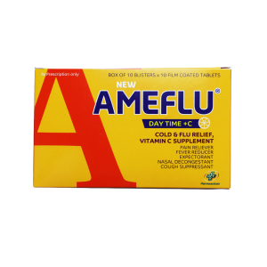 Thuốc viên nén bao phim New Ameflu C Day Time Opv điều trị sốt, sổ mũi, đau đầu – 10 vỉ x  10 viên