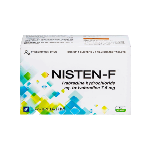 Thuốc viên nén bao phim Nisten F 7.5 Davi điều trị bệnh mạch vành, đau thắt ngực – 4 vỉ x 7 viên