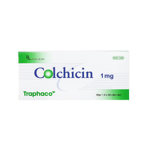 Thuốc viên nén Colchicin 1mg Traphaco điều trị gout – 1 vỉ x 20 viên