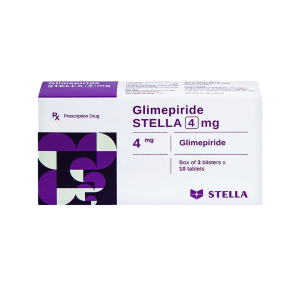 Thuốc viên nén Glimepiride 4mg Stella điều trị đái tháo đường type 2 – 3 vỉ x 10 viên
