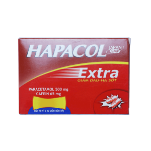 Thuốc viên nén Hapacol Extra Dhg điều trị hạ sốt, giảm đau – 10 vỉ x 10 viên