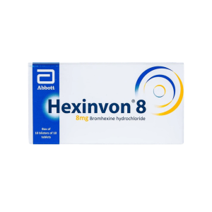 Thuốc viên nén Hexinvon 8mg điều trị loãng đàm – 10 vỉ x 10 viên