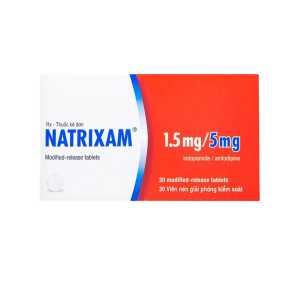 Thuốc viên nén Natrixam 1.5mg/5mg Servier điều trị tăng huyết áp – 6 vỉ x 5 viên