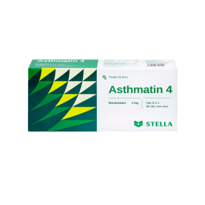 Thuốc viên nhai Asthmatin 4mg Stella điều trị và phòng ngừa hen suyễn – 3 vỉ x 10 viên